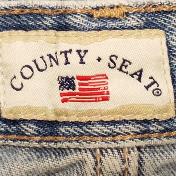 County Seat Womens Size 2 Boot Cut Jeans Light Wash Denim Mid Rise Y2K 5 Pocket - Picture 9 of 10